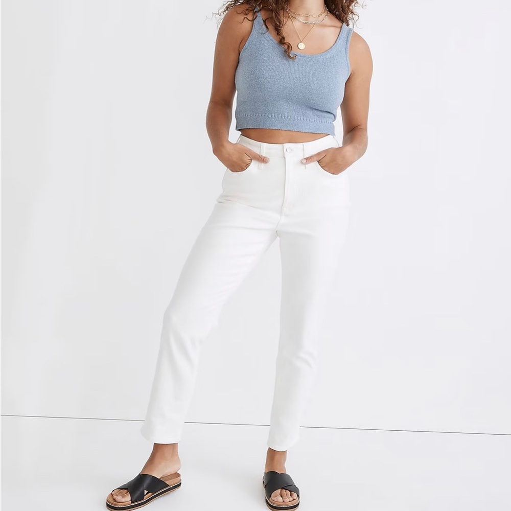 Madewell The Curvy Perfect Vintage Jean in White Size 31x26 #759 - Picture 2 of 10